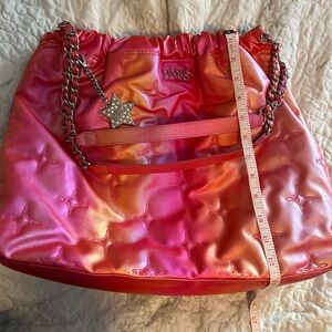 Paris Hilton Pink and Orange Shoulder Bag with Star Charm